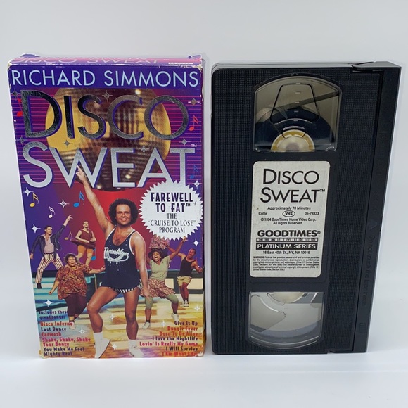 Richard Simmons Disco Sweat VHS Video 1970s Music Workout Exercise Fitness - Picture 1 of 8